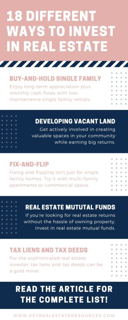 18 Different Ways to Invest in Real EstateKey Real Estate Resources