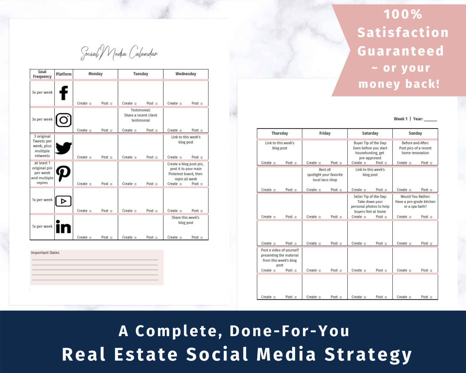 How to Create a Real Estate Agent Social Media CalendarKey Real Estate  Resources