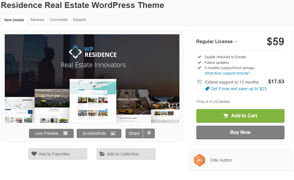 When you build a real estate website, WP Residence is the best design theme.
