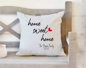 Holiday gifts for real estate clients: throw pillow