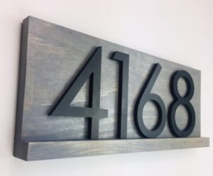 Holiday gifts for real estate clients: Address plaques 